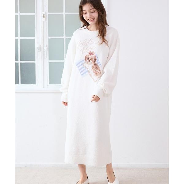 パジャマ ルームウェア シーズ―ジャガードワンピース レディース