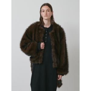 コート アウター ミックスファーコート レディース