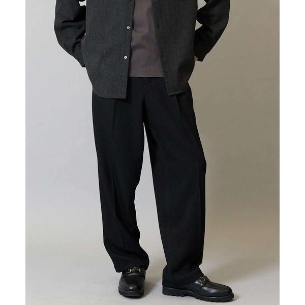 パンツ ワンタックワイドイージースラックス　LANATEC「ストレッチ/洗濯機で洗える/イージーケア...