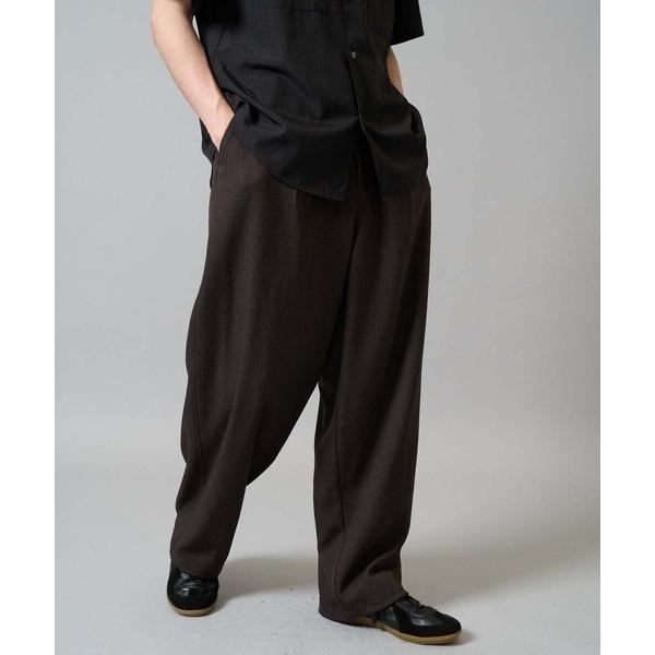 パンツ 「イージーケア/毛玉になりにくい」オーバーパンツ LANATEC「洗濯機で洗える」 メンズ