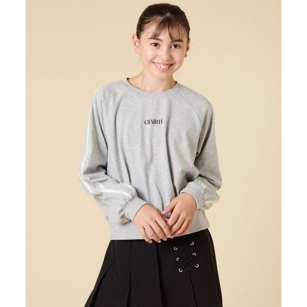 tシャツ 「130-160」配色ラインロンＴ キッズ 子供服 女の子