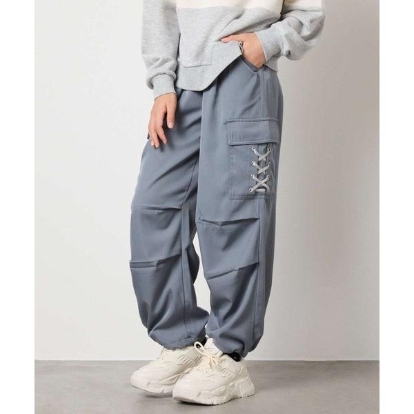 パンツ 「大人気！/追加生産/裾が絞れる」「130-160」サイドレースアップカーゴパンツ キッズ ...