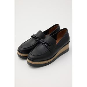 ローファー モードチェーンプラットフォーム レディース