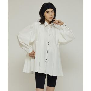 ブラウス シャツ Firsthand/ファーストハンド ボックス タック バルーンスリーブ ロングスリーブシャツ / チュニック丈ブラウス レディース