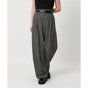 スラックス パンツ 「MARW UNITED ARROWS」タック ワイド テーパード パンツ レディース