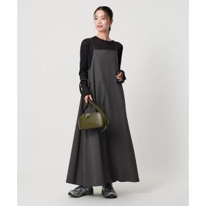 ワンピース ポリエステルレーヨンブレンド フレア キャミソールワンピース