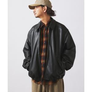 REPLAY ブルゾン アウター ラムレザーボンバージャケット メンズ