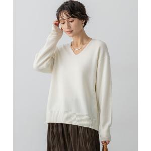 ニット セーター 「洗える」カシミヤブレンド Vネック ニット レディース