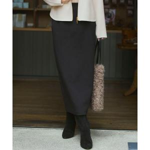 スカート 「洗える」コットンエアーダンボール Iライン スカート