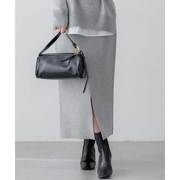 スカート 「VERY12月号掲載/洗える」カシミヤブレンド Iライン ニットスカート