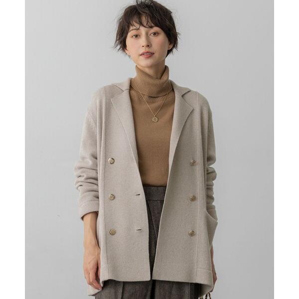ジャケット テーラードジャケット カシミヤブレンド ニット ジャケット レディース