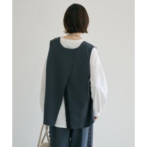 ベスト ジレ TRANOI. バックスリットキーネックジレ レディース