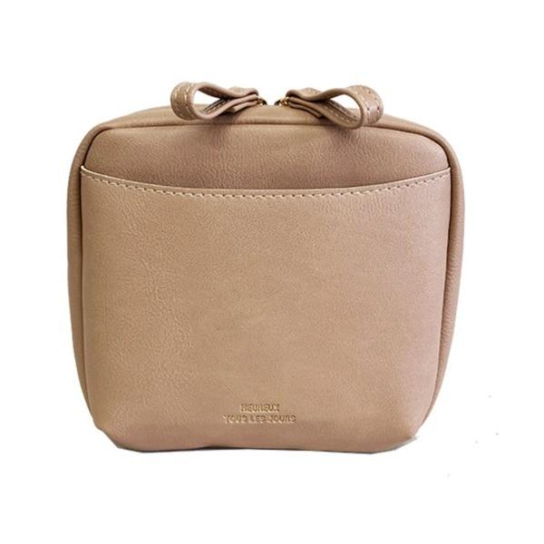 ポーチ 合皮スクエアスタンドポーチ レディース メンズ