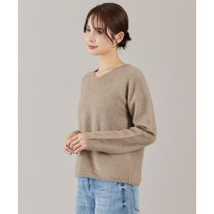 ニット セーター ラクーンVネックプルオーバーニット レディース