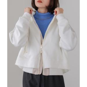 ジャケット テーラードジャケット ダンボールレイヤードパーカー レディース