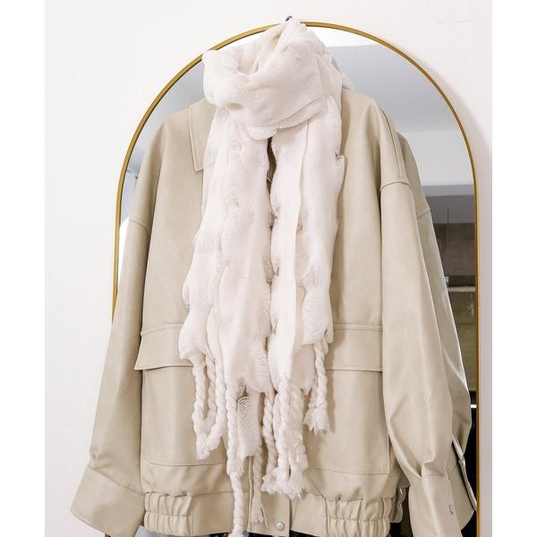 マフラー ストール ゆるぽこボリュームストール レディース