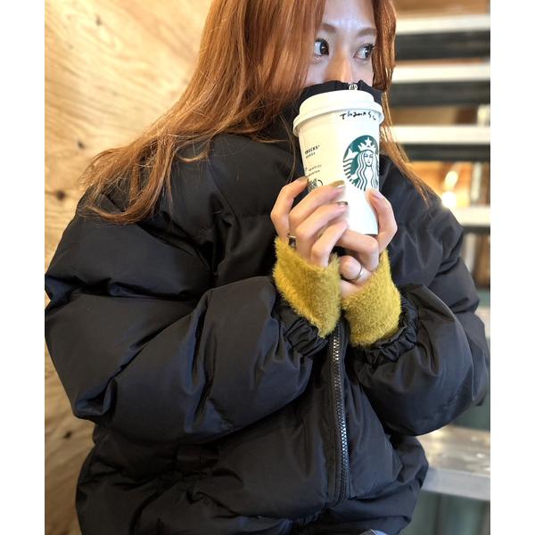 ダウンコート ダウンジャケット オーバーサイズ ボリューム エコダウンジャケット スタンドカラーブル...