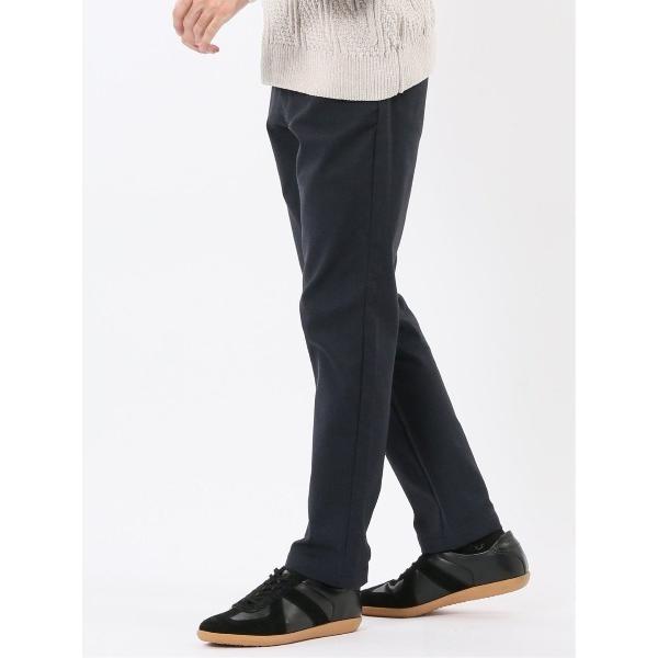 チノパン パンツ メンズ ストレッチ 裏起毛 スリム トラウザー テーパード カルゼ クロスストレッ...