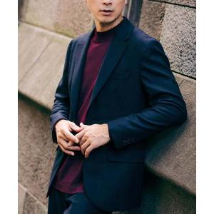 希少 LL trans continents 尾州ウール テーラードジャケット ブラウン TRANS CONTINENTS ウールサキソニー セットアップジャケット