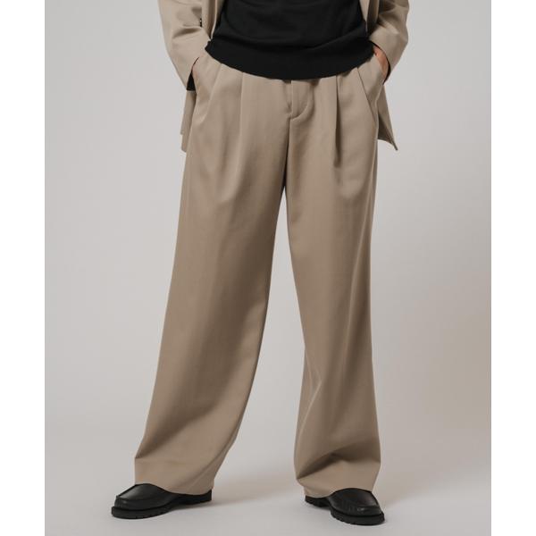 スラックス VISTO ギャバ  2プリーツ パンツ「セットアップ着用可」 メンズ レディース