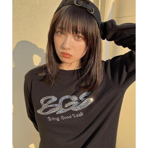 tシャツ RHINESTONE LOGO LS TEE レディース メンズ