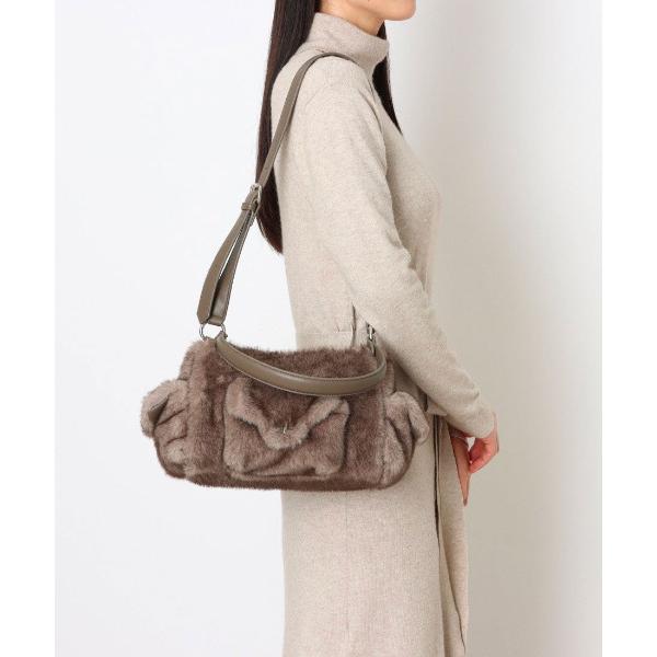 ショルダーバッグ バッグ カシュカシュ cachecache / フェイクファーフラップポケット付き...