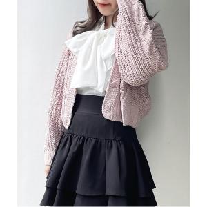 ニット セーター モールケーブルカーデ レディース