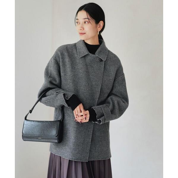 コート アウター 「size SHORTあり」リバー テーラード ミドルコート レディース