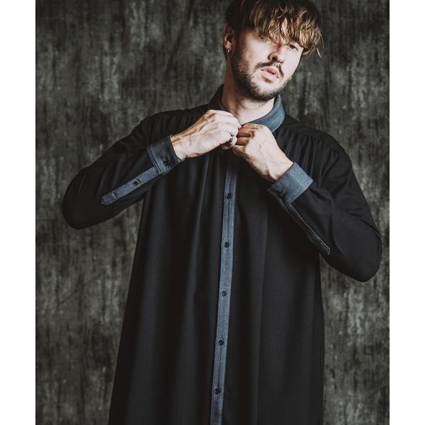 シャツ 「NO ID.」Cleric Gather Long Shirt / クレリック ギャザー ...