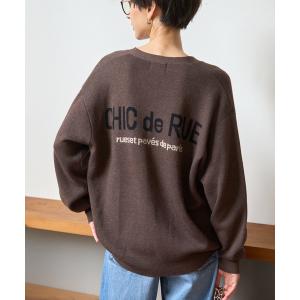 カーディガン ロゴニットカーディガン レディース