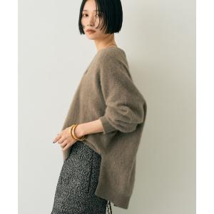 ニット セーター フォックスウールVネックスリットニットプルオーバー レディース