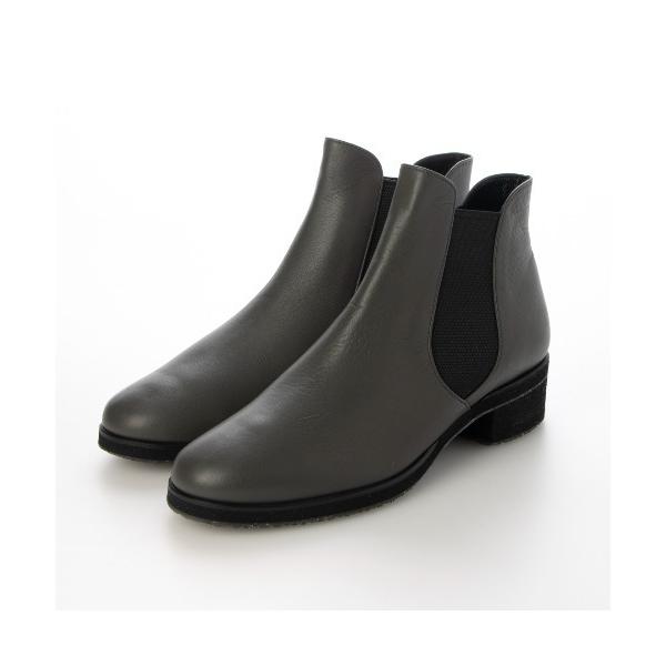 ブーツ ラウンドトゥサイドゴアショートブーツ レディース