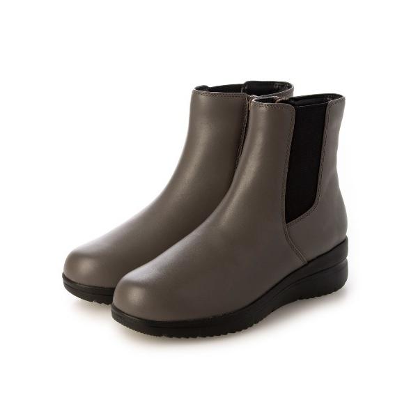 ブーツ 「3E」ヒールアップサイドゴアショートブーツ レディース