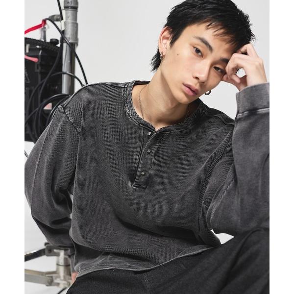 tシャツ コットンサーマルロングスリーブヘンリーネックTシャツ「UNISEX」 メンズ レディース