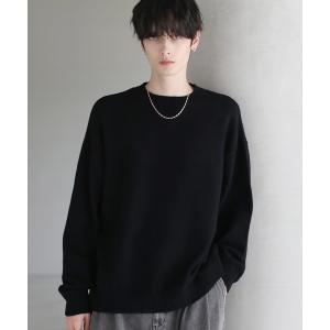セーター ニット 「マシンウォッシャブル」リラックスフィットシルキータッチもちもちニット メンズ レディース