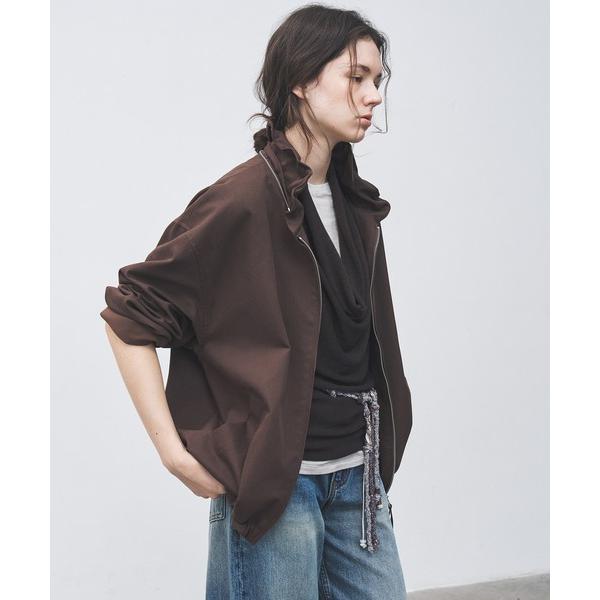 ブルゾン アウター 「tageechita」ドローストリング フリルカラーブルゾン レディース