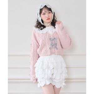 Rose Muse（ロゼミューズ） セットアップ Shaggy ribbon knit skirt