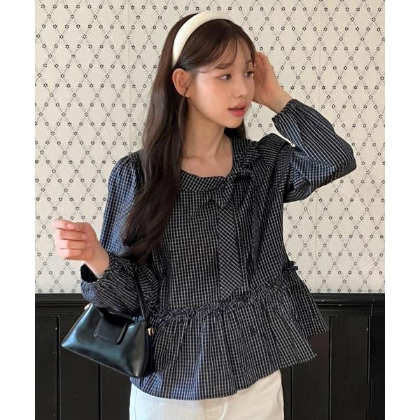 ブラウス シャツ 「着用動画あり・2色展開」ロマンティックボウタイブラウス レディース