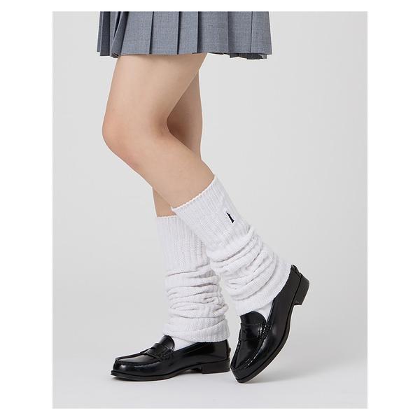 靴下 ソックス ルーズソックス 片面刺繍 80cm丈 スクール 靴下 中学生 高校生 キッズ 子供 ...