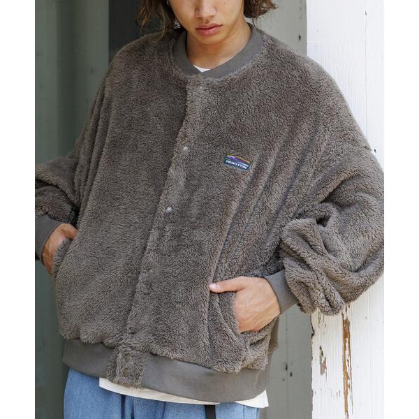 カーディガン 限定展開 リラックスフィット シャギーフリース クルーネック カーディガン メンズ