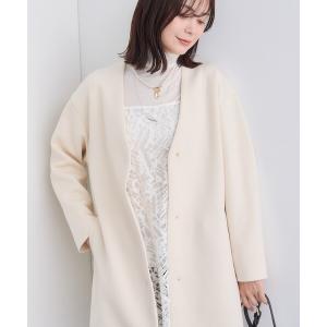 ジャケット ノーカラージャケット 「秋／軽羽織り」ノーカラーミドル丈ライトコート レディース