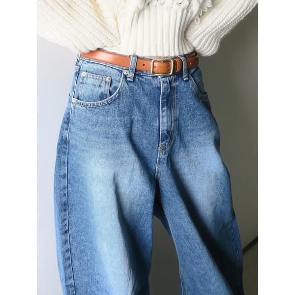 ベルト cow leather thick belt レディース