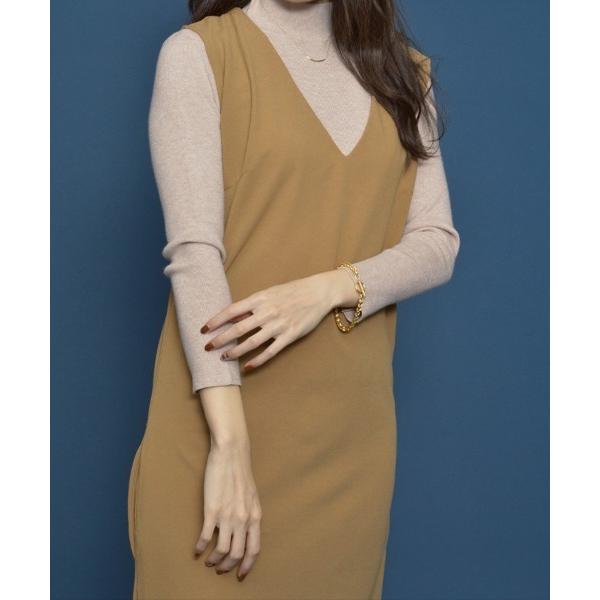 ジャンパースカート 「＆soiree」Vネックジャンパースカート