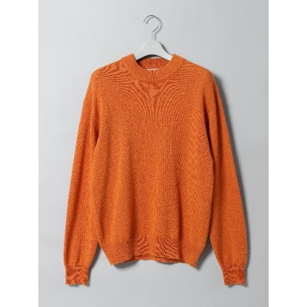 セーター ニット GOOVI モックネックニット 長袖 ウォッシャブル 和紙×ラムズウールブレンド ...