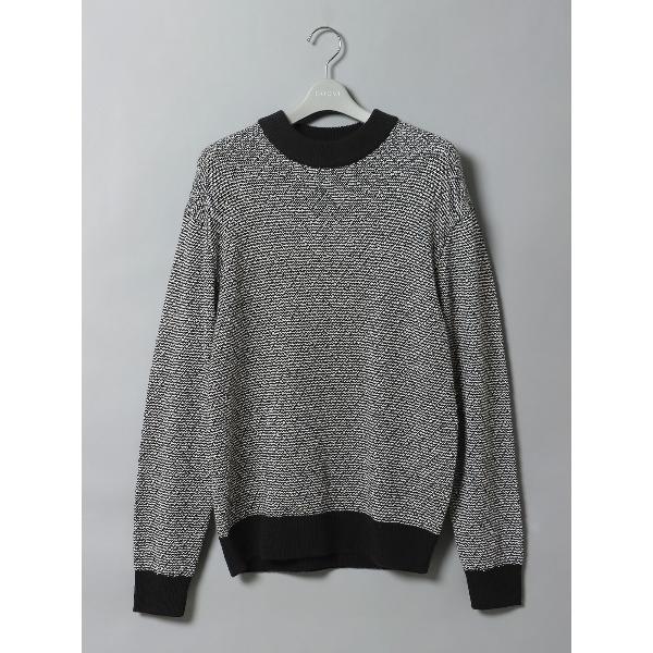 セーター ニット GOOVI モックネックニット 長袖 ウォッシャブル 和紙×ラムズウールブレンド ...