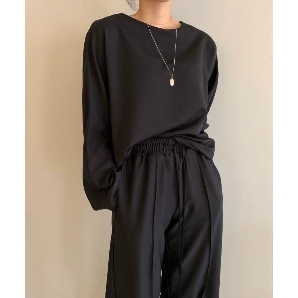 セットアップ 長袖トップスワイドパンツセットアップ レディース