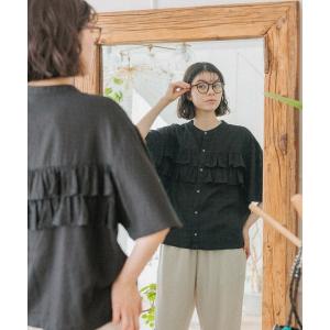 「niko and...」 半袖ブラウス MEDIUM ブラック レディース