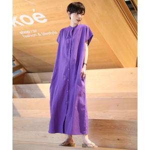 「koe」 半袖ワンピース FREE パープル レディース