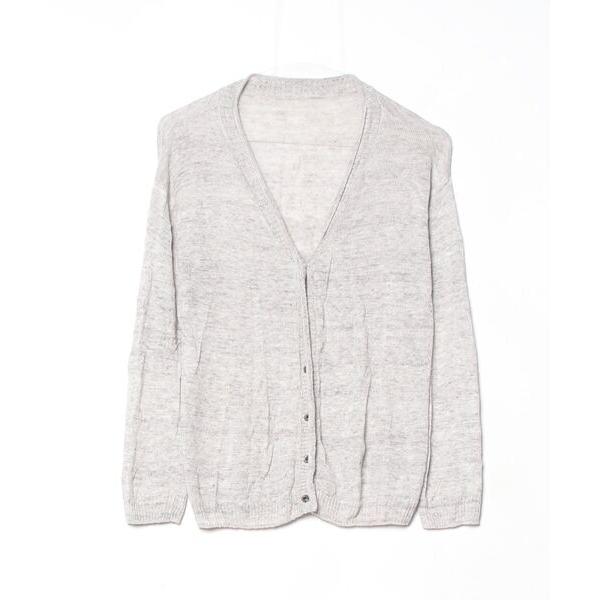 「KID BLUE」 ニットカーディガン R(レギュラー) グレー レディース