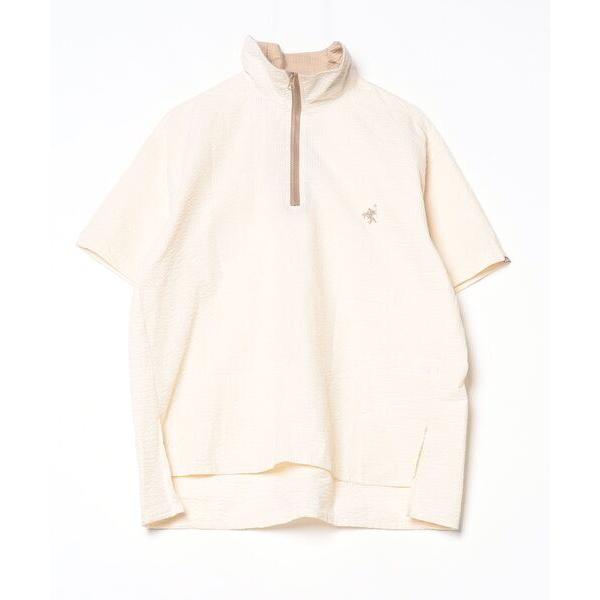 「Java」 刺繍半袖シャツ M ホワイト レディース